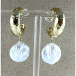 Sylvia Pearl Gold Hoop Earrings - Pure Apotheca
