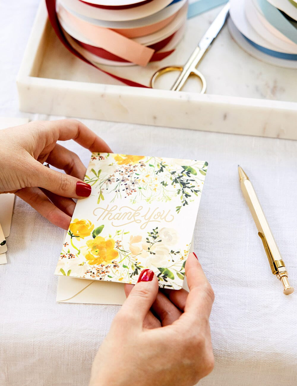 Thank you Yellow Ranunculus Card - Pure Apotheca