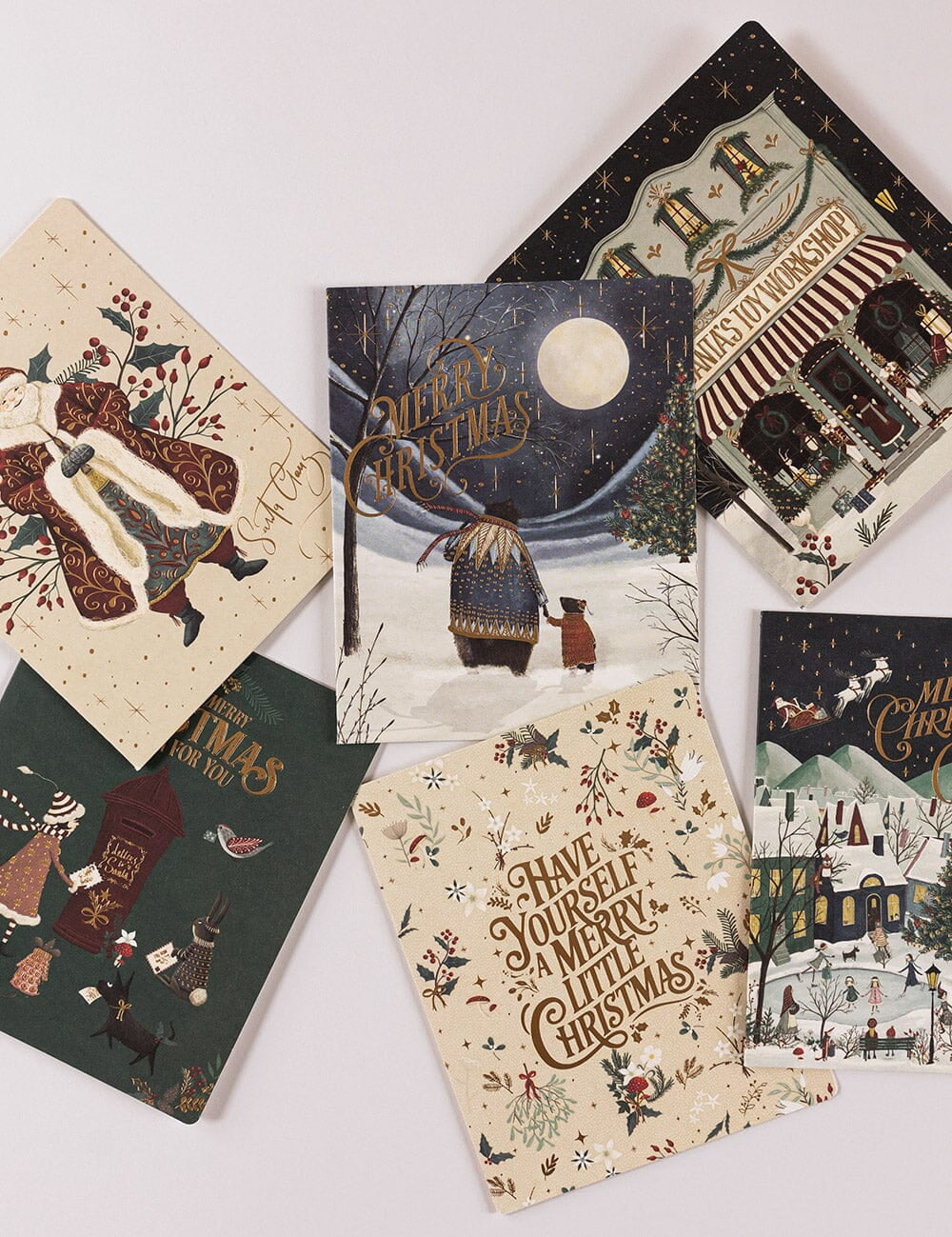 The Christmas Village Greeting Cards Boxed Set 6pk - Pure Apotheca