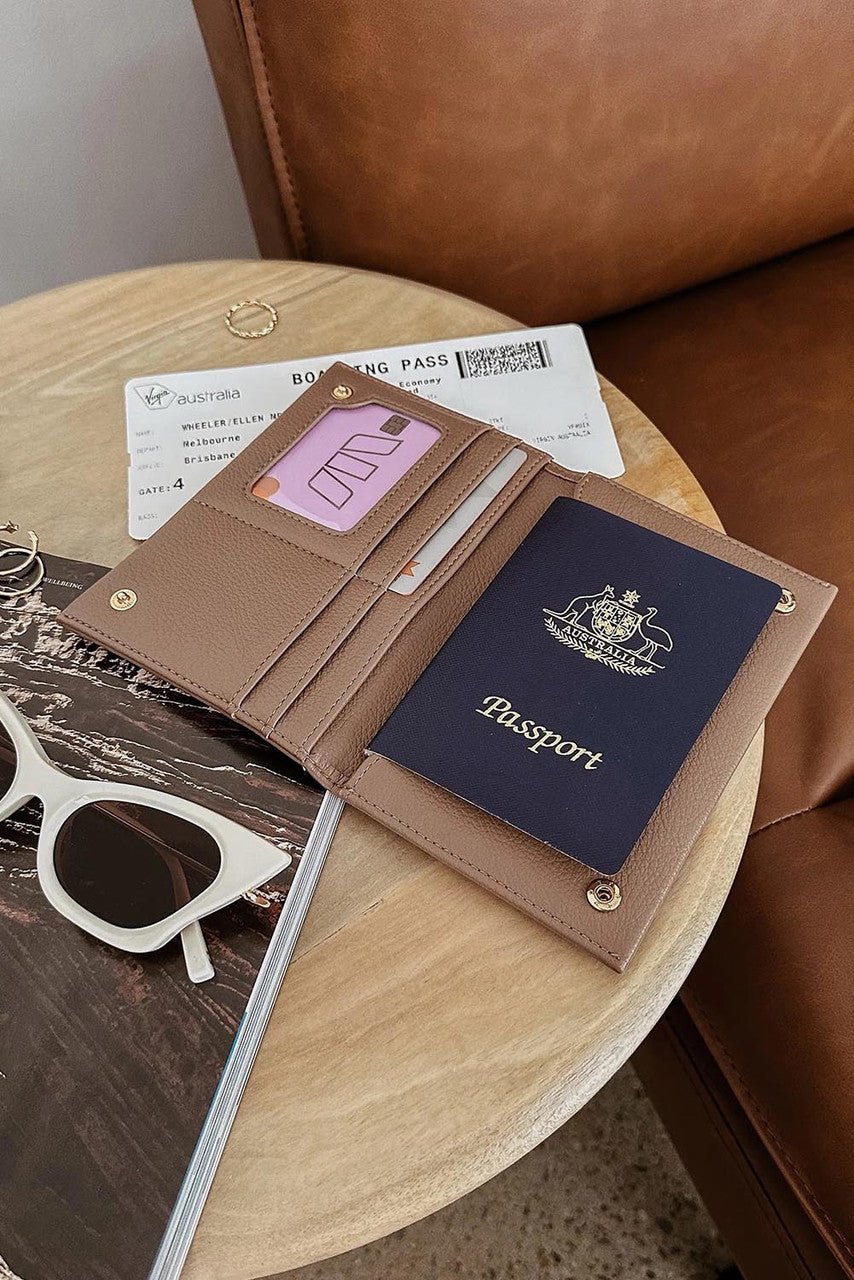 Venice Passport Holder Mocha - Pure Apotheca