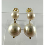 Victoria Drop Pearl Stud Earrings - Pure Apotheca