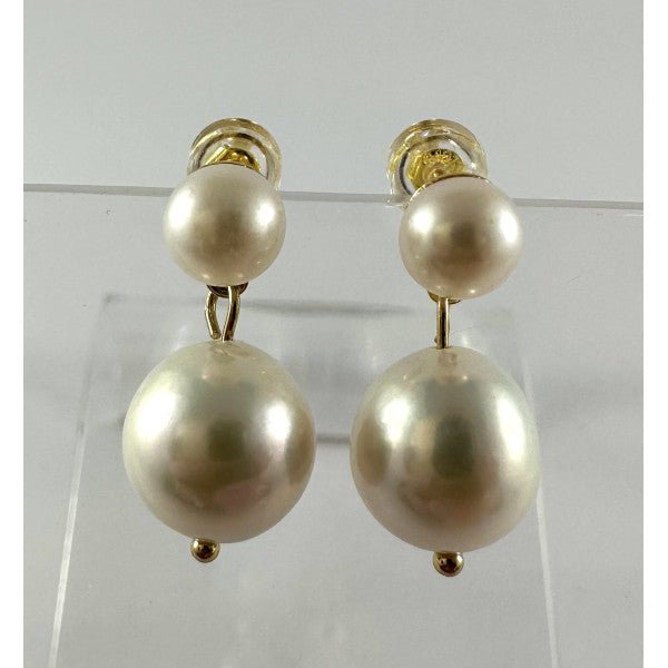 Victoria Drop Pearl Stud Earrings - Pure Apotheca