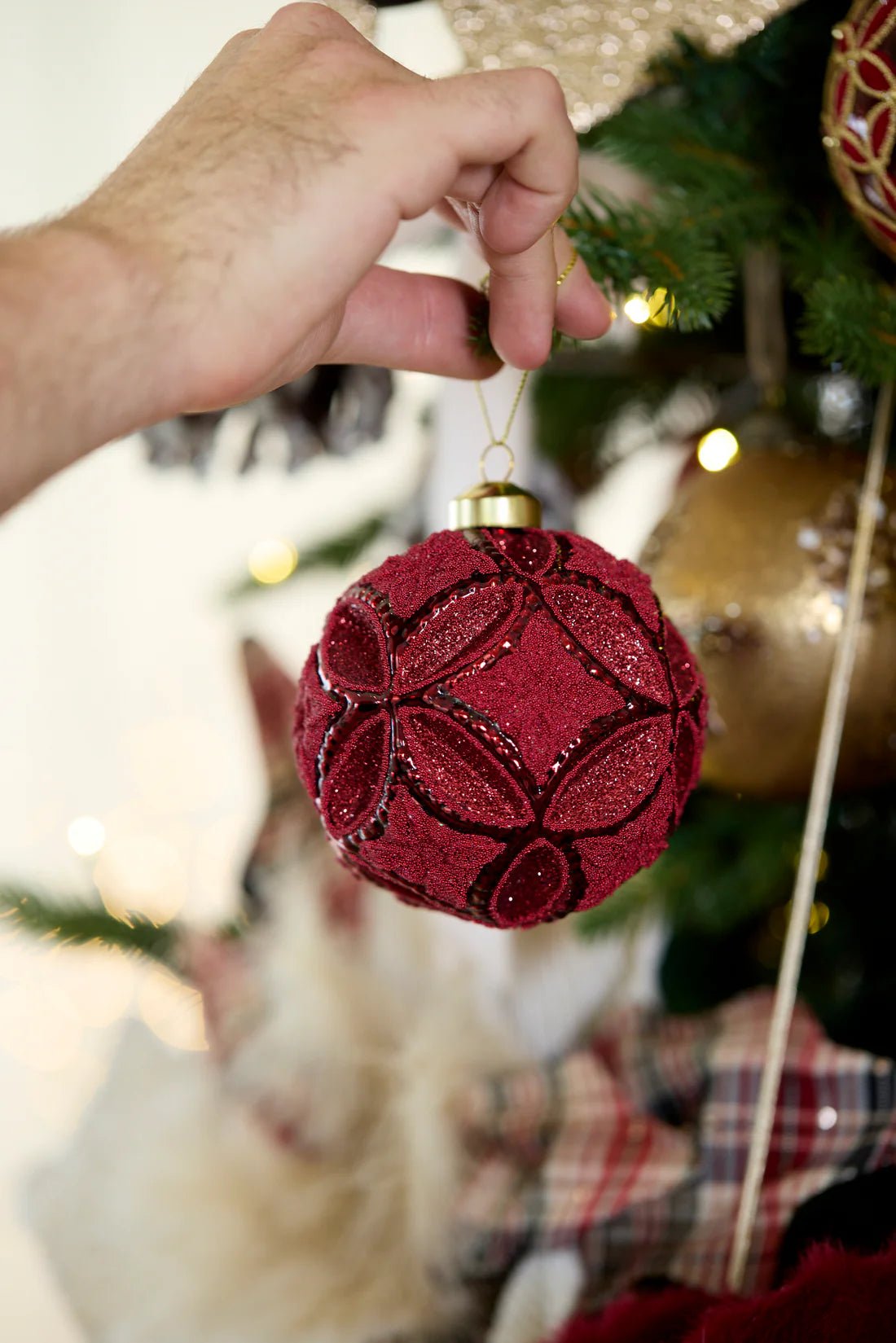VINTAGE BURGUNDY DIAMOND CUT BAUBLE - Pure Apotheca