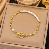 Zoya Pearl Gold Chain Bracelet - Pure Apotheca