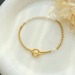 Zoya Pearl Gold Chain Bracelet - Pure Apotheca