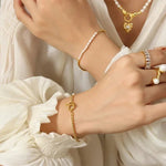 Zoya Pearl Gold Chain Bracelet - Pure Apotheca
