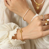 Zoya Pearl Gold Chain Bracelet - Pure Apotheca
