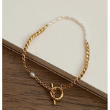 Zoya Pearl Gold Chain Bracelet - Pure Apotheca