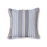 Cape Cod Blue Taupe Stripe Cushion 50cm - Pure Apotheca