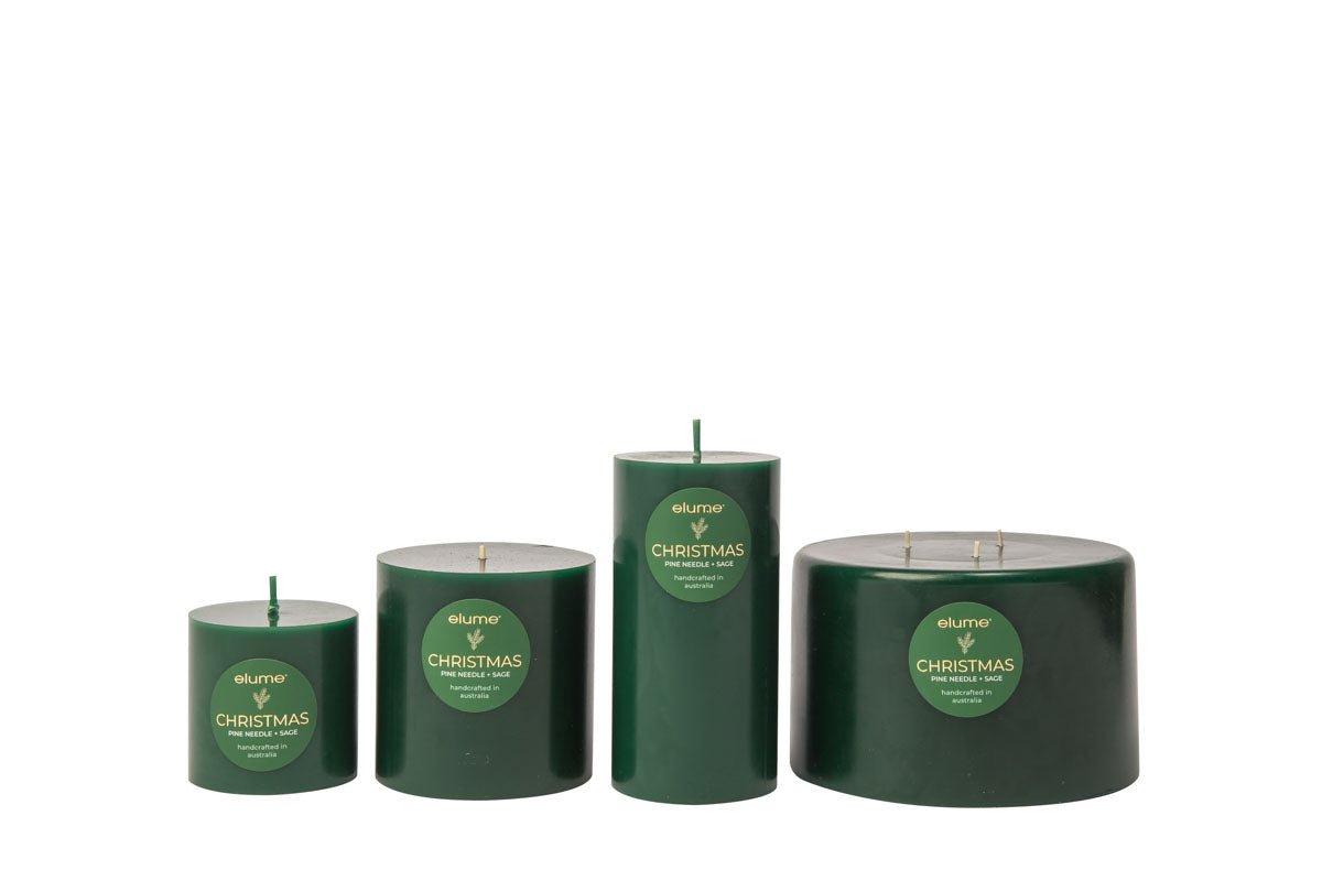 Elume 3 Wick Pillar Pine Needle & Sage 6x4” - Pure Apotheca