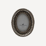 Fanned Oval Photo Frame Pewter Finish 2.5x3.5" - Pure Apotheca