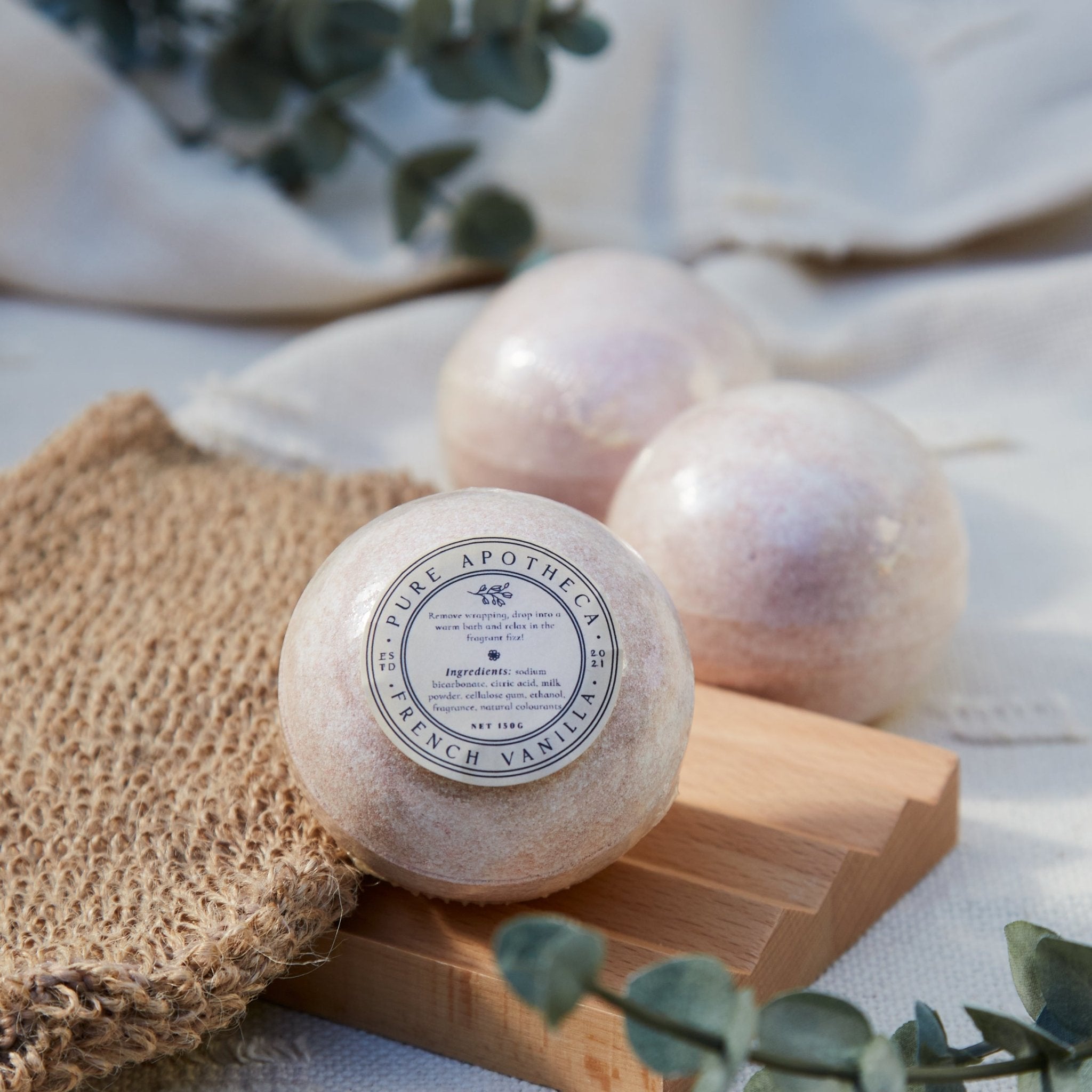 French Vanilla Bath Bomb - Pure Apotheca