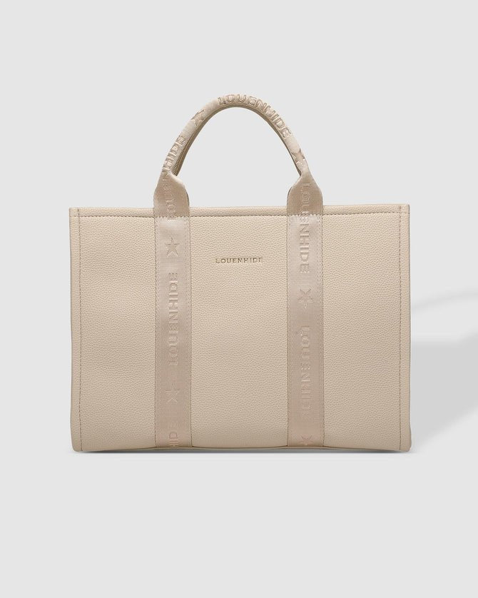 Manhattan Logo Tote Bag Biscotti - Pure Apotheca