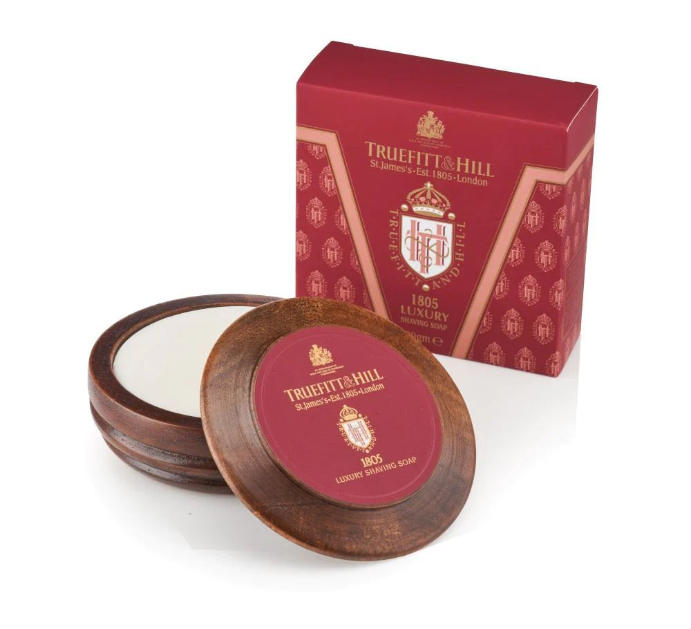 TrueFitt & Hill 1805 Luxury Shaving Soap in Wooden Bowl 100g - Pure Apotheca