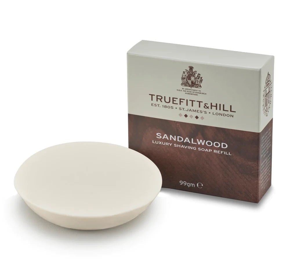 TrueFitt & Hill Sandalwood Luxury Shaving Soap Refill 100g - Pure Apotheca