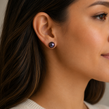 Amalia Midnight Blue Pearl Studs