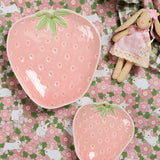 LARGE PINK STRAWBERRY PLATE