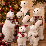 Fair Isle Knit Standing Polar Bear 42cm