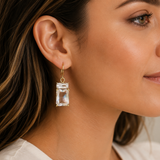 Thallia Double Crystal Hook Earrings