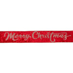 10 CM RED 'MERRY CHRISTMAS' VELVET RIBBON - Pure Apotheca