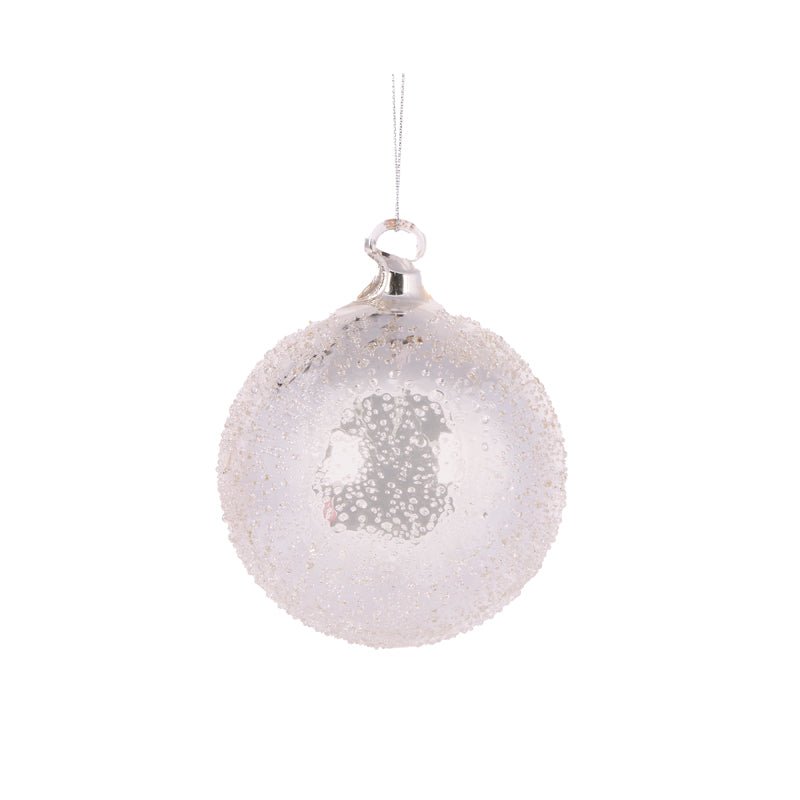 10 CM SILVER MERCY BUBBLES BAUBLE - Pure Apotheca