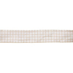 10 CM WHITE AND GOLD CHECK VELVET RIBBON - Pure Apotheca