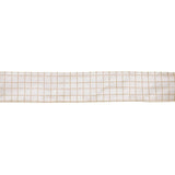 10 CM WHITE AND GOLD CHECK VELVET RIBBON - Pure Apotheca