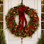 105cm Red & Gold Exquisite Wreath - Pure Apotheca