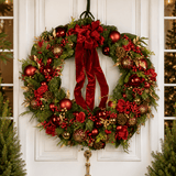 105cm Red & Gold Exquisite Wreath - Pure Apotheca