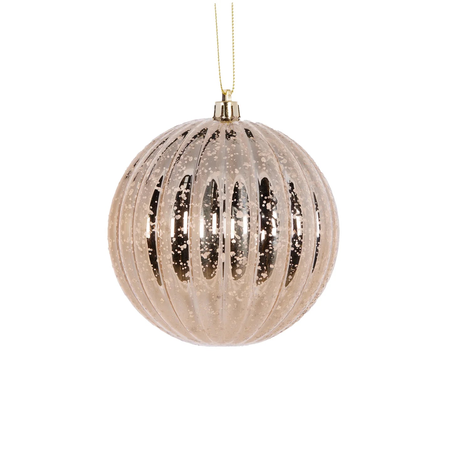 10CM RIBBED CHAMPAGNE MERCURY BAUBLE - Pure Apotheca