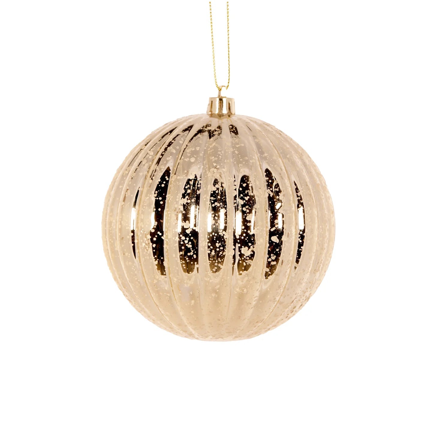 10CM RIBBED GOLD MERCURY BAUBLE - Pure Apotheca
