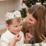 10pk Christmas Paper Crown Hats - Jolly Santa Bells - Pure Apotheca