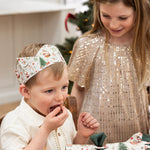 10pk Christmas Paper Crown Hats - Jolly Santa Bells - Pure Apotheca