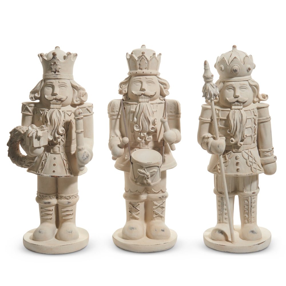11” WHITEWASHED NUTCRACKER - 3 ASSTD - Pure Apotheca