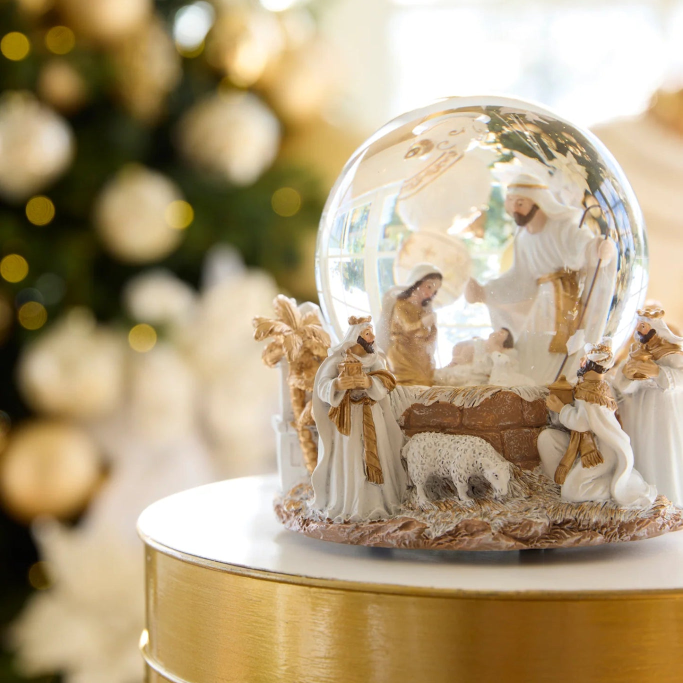 12 CM MUSICAL NATIVITY SNOW GLOBE - Pure Apotheca