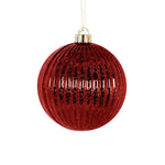 12 CM RED MERCURY RIBBED BAUBLE - Pure Apotheca
