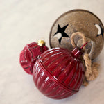 12 CM RIBBED BURGUNDY BELL - Pure Apotheca