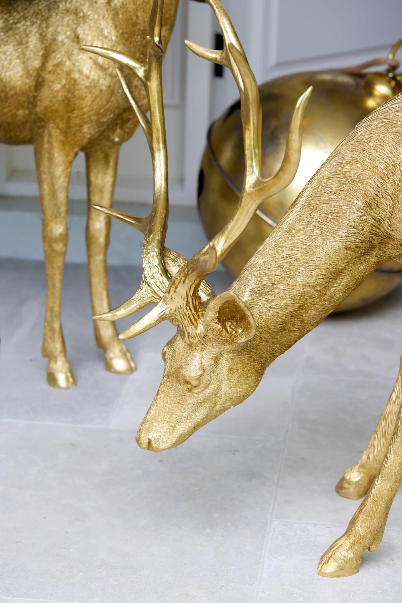 120 CM GOLD ETCHED STANDING REINDEER - Pure Apotheca