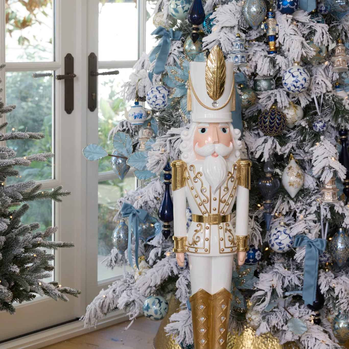121.5 CM WHITE AND GOLD JEWEL NUTCRACKER - Pure Apotheca