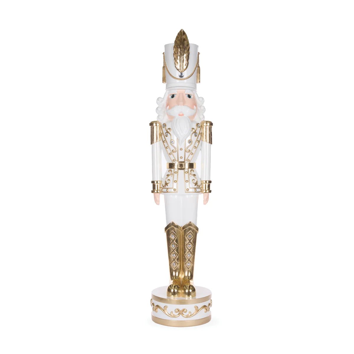 121.5 CM WHITE AND GOLD JEWEL NUTCRACKER - Pure Apotheca