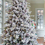 12ft Snowy Dorchester Christmas Tree with Twinkle Lights - Pure Apotheca