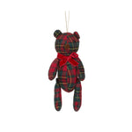 13 CM PLAID HANGING TEDDY BEAR - Pure Apotheca