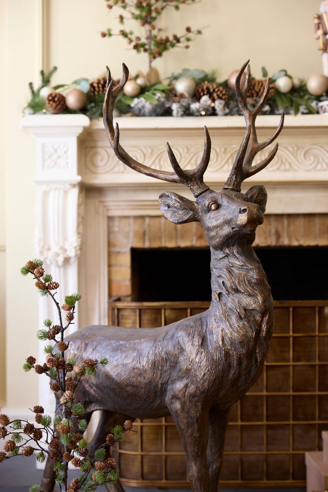 130 CM METALLIC WOODLAND REINDEER STANDING - Pure Apotheca