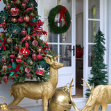 135 CM GOLD ETCHED STANDING REINDEER - Pure Apotheca