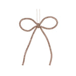 14 CM CHAMPAGNE BEADED BOW ORNAMENT - Pure Apotheca