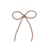 14 CM CHAMPAGNE BEADED BOW ORNAMENT - Pure Apotheca