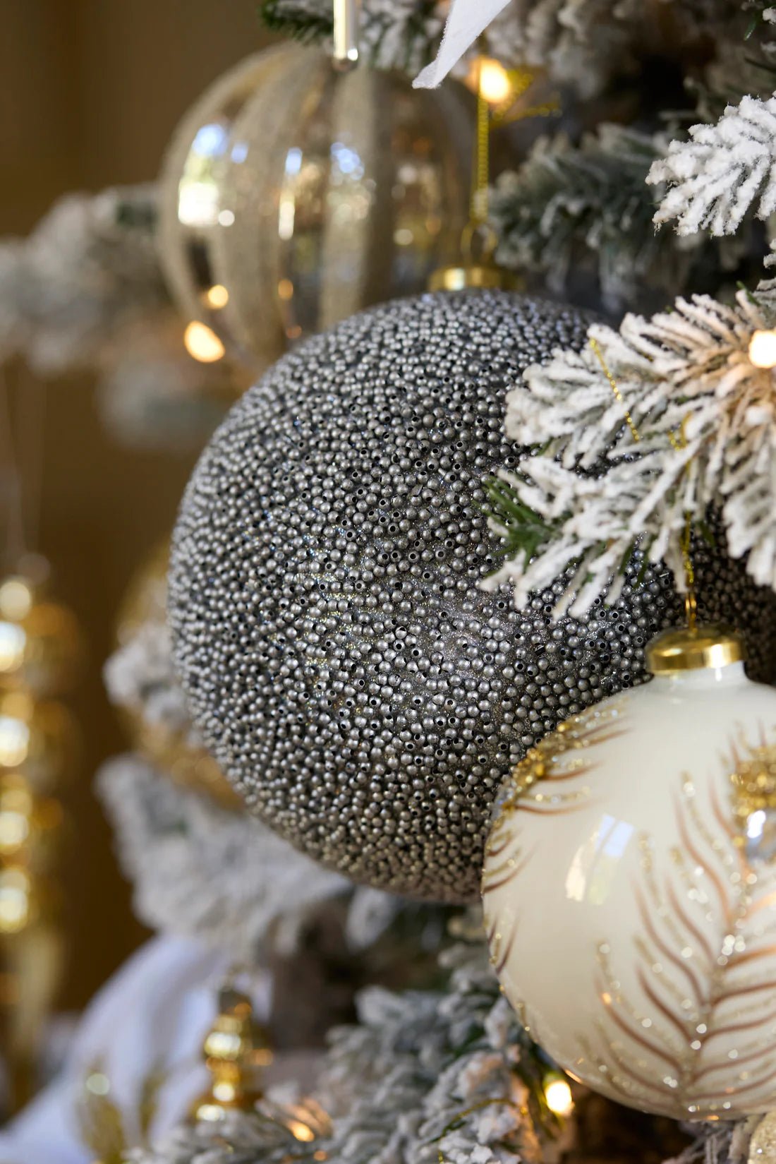 15 CM SILVER CAVIAR BAUBLE - Pure Apotheca