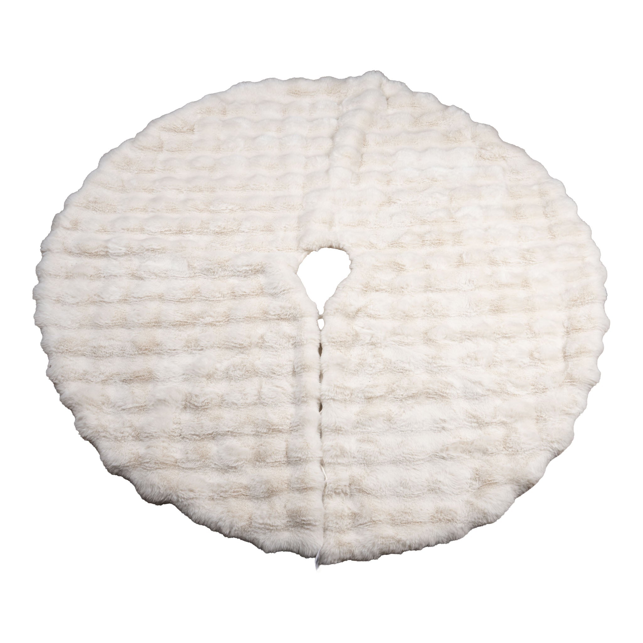 150cm Ivory Faux Fur Tree Skirt 150cmD - Pure Apotheca