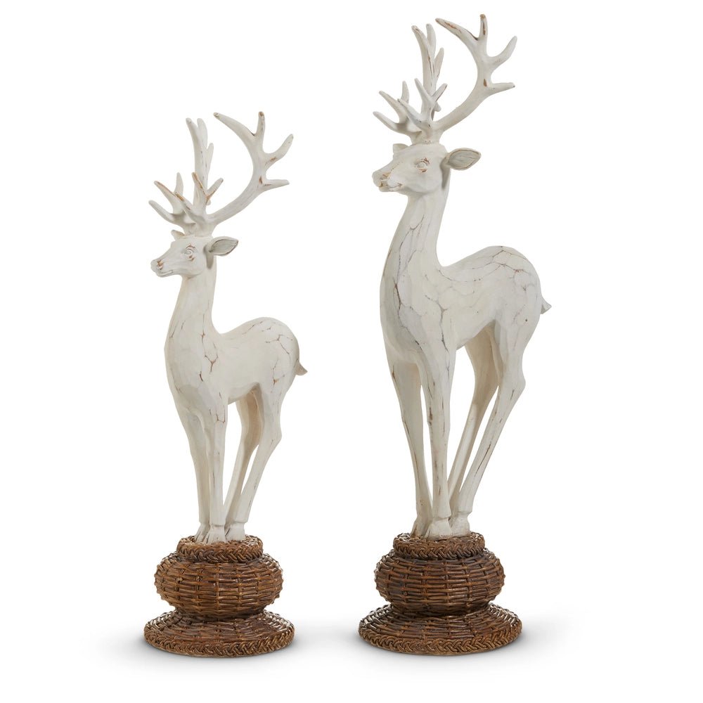 17.5" Whitewash Deer Set/2 - 2 SIZES - Pure Apotheca