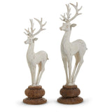 17.5" Whitewash Deer Set/2 - 2 SIZES - Pure Apotheca